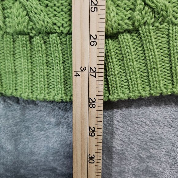 Aran Crafts Cardigan Womens XXL Green Merino Wool Cable Knit Full Zip Ireland - Picture 8 of 8